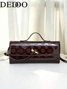Dedoo Tas Tangan Model Amplop Mewah Terbaru Gaya Eropa dan Amerika Motif Buaya Tas Malam Tas Bahu Tas Selempang - Kopi - View 2