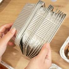 Aluminum Foil Rectangular Baking Pan, Suitable For Rice, Outdoor BBQ, Takeout, Oven Baking, To-Go, Aluminum Foil Food Container, Disposable Food Container - View 9