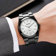 Skmei 2761 Men's Quartz Alloy Watch Business & Sports-Style Waterproof Luxury Watch - Black - View 5