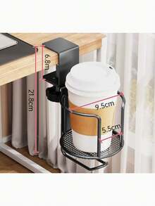Office Side-Mount Fixed Cup Holder, Anti-Slip Cup Holder, Space-Saving Folding Rack, Bathroom Accessories Bathroom Tools - multicolor - View 5