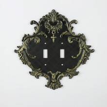 European Vintage Carved Switch Decorative Frame, Luxury Distressed Gold Wall Switch Protector, Wall Socket Panel Beautification Decor - C1640 - View 7