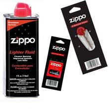 Pack Zippo 4oz Mecha y Pedernales repuestos para encendedor de mechero Combustible - Ver 1