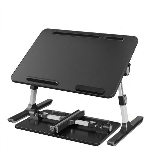 SONGMICS Adjustable Laptop Bed Table, 8 Height Levels, 23.6 X 15.7 Inches
