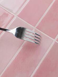 1/4/10pcs Self-Adhesive Peel And Stick Tile Backsplash - Pink Watercolor 3D Self-Adhesive Tiles, Suitable For Kitchen, Bathroom, Decorative Wall Tiles - Pink Large Size - View 2