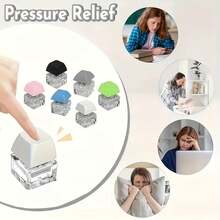 1pc Keyboard Fingertip Toy, Fingertip Press Keyboard Keychain Stress Relief Toy, Button Stress Relief Gift, Adult Stress Relief, Pass Time - Multicolor - View 7