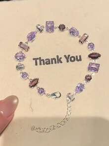 Sparkling Colorful Candy Bracelet, Delicate, Luxurious, High-End, Niche, Sweet, Irregular, Full Of Rhinestones, Women's Jewelry - Multicolor - View 5