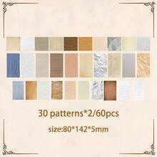 60pcs/Pack Vintage Floral Decorative Scrapbook Paper, DIY Collage Memo Pad - Multicolor - View 18