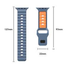 1pc Two Tone Sports Silicone Watch Strap Compatible With Apple Watch Ultra 3/2 49mm Series 11/10/9/8/7/6/5 SE 42/44/45/46mm Replacement Wrist Band - 42/44/45/46/49mm - View 2