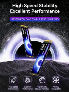 EAGET SSD M.2 NVMe PCIe Gen3.0*4 Spesifikasi 2280 3500MB/S Performa Tinggi Solid State Drive Internal Mendukung NVMe2.0 Cocok Untuk Komputer - View 2