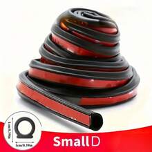 Car Hood Seal Strip, Trunk Seal Strip, D-Shaped Dust-Proof Seal Strip, Universal Car Door Seal Strip, Self-Adhesive Noise-Reducing Door And Window Rubber Strip, Universal Door Seal Strip, Self-Adhesive Rubber Door Sound-Insulating Seal Tape, Enhanced Noise-Reducing Seal Decorative Strip, Suitable For Car Doors, Windows, Trucks, RVs, All Vehicles - D-shaped Dustproof Seal Strip - View 2