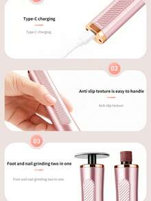 ICEWLESS 2-In-1 Electric Foot Callus Remover & Nail Drill, USB Rechargeable Foot Care Tool, Gel Nail Polish Remover, 3-Speed & Smart Auto-Stop Sensor - View 4