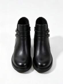 Fashionable Comfortable Casual Women's Ankle Boots Elegant Autumn/Winter - Black - View 3