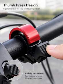 1pc Bicycle Bell, Mini Aluminum Alloy Bike Handlebar Bell, 90dB Loud Clear Safety Warning Bell, Easy Install Cycling Warning Horn, Suitable For Mountain And Road Bikes, Rust-Proof Compact Bicycle Accessory, Suitable For Adult Outdoor Cycling - Multicolor - View 3