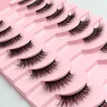 Black Terrier 10 Half Cut False Eyelash, Mixed Blood Natural Thick Stereoscopic Girl Group Manga Devil Eye Tail Eyelash - View 5