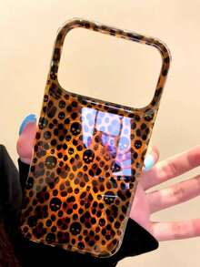 Vintage Black Skull Leopard Print Phone Case Compatible With Apple 17 Pro Max/ 17 Pro, Korean Ins Style Aesthetic, 16/15, Niche Creative Premium Full Coverage Shockproof New Phone Shell - Multicolor - View 4