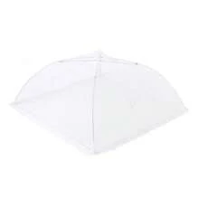 2/1pc White Foldable Food Cover, Breathable Mesh Dust-Proof And Fly-Proof Cover For Home Kitchen Cooked Food, Fruits And Vegetables - Multiple Styles - View 12