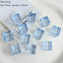 14mm Transparent Color Square Square Square Straight Hole Bead DIY Bead Pen, Phone Rope, Phone Chain, Keychain And Other Accessories - Multicolor - View 22