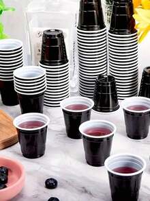 5/10/30/50/100pcs Bullet Cups, 2oz Mini Party Cups, Small Reusable Party Game Bullet Cups, Suitable For Liquor, Cocktails, Wine, Condiments, Snacks, Juice. Perfect For Any Party! - Black - View 6
