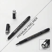 Micro Liner Pens - 4/6/12/18/21pcs Multi-Function Black Fine Tip Pens With 21 Tip Sizes, Ultra-Fine Needle Pen Set, Suitable For Detailed Drawing, Sketching And Writing - Perfect Choice For Artists And Hobbyists, Architectural Drafting And Woodworking Marking Pens - Sets - View 7