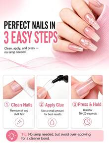 1/2pcs Upgraded Super Strong 10g Semi-Solid Nail Glue, Soft Nail Glue For Nail Tips - No UV Light Needed, Long-Lasting - 10g - View 6