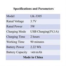 1 ماكينة حلاقة كهربائية رجالية قابلة للشحن عبر USB ب- 3 رؤوس، شفرة معدنية، مقص شعر، ماكينة حلاقة بيضاء - برونزي - مشاهدة 4