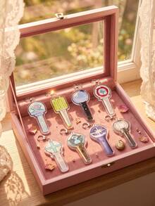 1Pc/8Pcs K--Pop Fan Light Stick Acrylic Keychain Charms, Cute Music Group Replica Pendant Set, Y2K Concert Enthusiast Accessory, Perfect Gift For K-Pop Fans And Friends, High-Quality Transparent Acrylic, Suitable For Tote Bags, Keys And Daily Decoration. - Multicolor - View 3