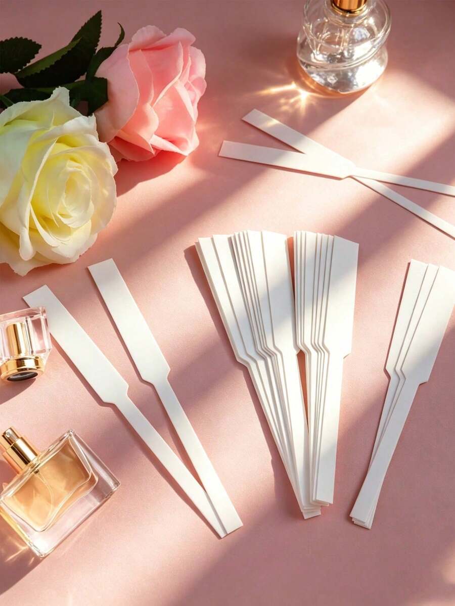1000/500/100pcs Disposable Air Freshener Test Strips, Fragrance Test Strips, Scent Testing Paper, Scent Testing Cards, Essential Oil Diffuser Test Strips For Testing Air Freshener And Essential Oil Fragrance (White) - Multiple Styles - View 1