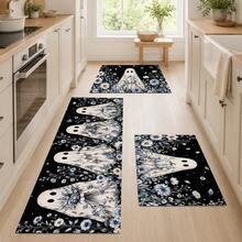 1/2pcs Halloween Ghost Pattern, Vintage Diatomaceous Earth Bath Mat, Super Absorbent, Non-Slip, Perfect For Bathroom, Kitchen And Dining Room, Quick Drying, Ideal Gift For Home Decor And Bathroom Mat - Multicolor - View 4