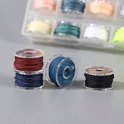 Mini 36 Colors Jade Thread Jade Rope 72# Braiding Kit, Buddhist Beads Bracelet Stringing Line, Cultural Relics Jewelry Accessories, Suitable For DIY Jewelry Beading, Braided Rope, Bracelet Decoration And Chinese Knot Making