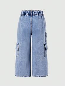 Toddler Spring Denim Jeans, New Fashion Style - Blue - View 3