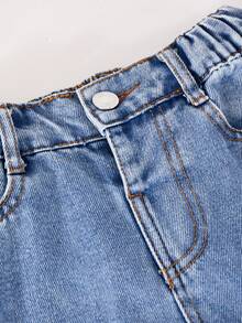 Toddler Spring Denim Jeans, New Fashion Style - Blue - View 5