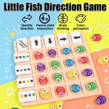 1 Set Little Fish Find Direction Educational Board Game, Children's Color And Direction Cognition Puzzle Toy, Montessori Early Learning Educational Training Game, Enhance Logical Thinking And Attention, Suitable For 3+ Years Old Children's Parent-Child Interactive Desktop Toy - Multicolor - View 2