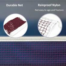 1pc Standard Competition Badminton Net, Dense Mesh Anti-Snagging Wear-Resistant Tear-Resistant Professional Specification, Indoor Training Outdoor Leisure Dual Use, Family Sports Entertainment, Halloween, Christmas Badminton Sports Equipment - Multicolor - View 4