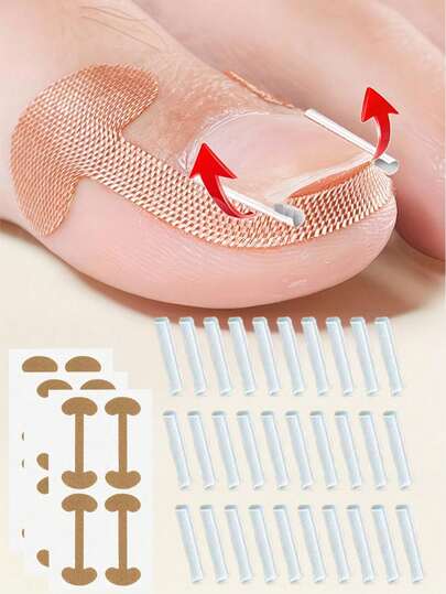 12/50/80 Pcs/Set Ingrown Toenail Filler Pads Nail Correction Stickers Ingrown Toenail Tool Painless Improvement For Ingrown Nails Suitable For Various Types Of Foot Care