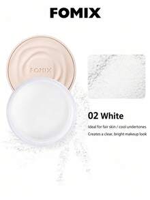FOMIX Loose Powder With Puff, Oil-Control Soft-Focus Face Powder, Lightweight Fine Matte Finish, Long-Lasting Sweat-Resistant Setting Powder, Pore-Blurring Transparent Powder, Suitable For Oily Skin, Daily Makeup And Touch-Ups - 02#White - View 11
