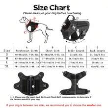 Dog Chest And Back - Tactical Dog Collar, Heavy-Duty Handle-Equipped Dog Collar, Adjustable , Military Dog Back Collar, Suitable For Medium And Large-Sized Dogs, Suitable For Walking, Hiking, Hunting - Multicolor - View 4