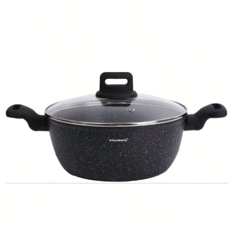 Garnek, Kolor Czarny-Marmurek, Ø24cm, 3,79L - View 1