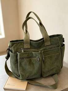 Commuter Tote Bag, One Shoulder Handbag For Women, Large Capacity, Versatile Storage Bag, Wear-Resistant, Dirt-Resistant, Commuter Bag, Multi-Functional - Multicolor - View 1