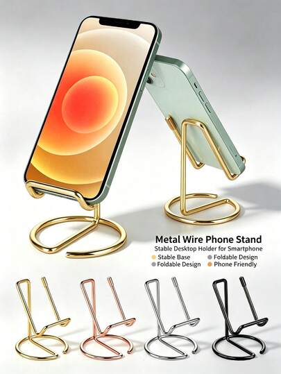 Iron Phone Stand, Portable Phone Holder, Dual-Use Metal Card Holder, Desktop Phone Stand, Suitable For Living Room, Bedroom, Desk And Study Room Phone Accessories, Phone Stand, Dormitory Essential, School Supplies, University, Home Phone Stand Portable Folding Slouchy Phone Base, Four Colors Available Luxury Style Desktop Phone Stand, Home Office Watching Movies And Browsing Videos Phone Holder, Student Dormitory Desktop Compact Phone Stand