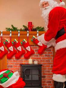 6pcs Christmas Fireplace Hooks – Drill-Free Stocking Hangers; Ideal For Christmas Home Decor, Hanging Ornaments, Party Decorations, DIY Projects, And Creating A Festive Atmosphere. - Multicolor - View 3