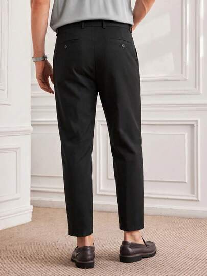 Officeau Men's Summer Business Straight-Leg Trousers, Solid Color Commuter Suit Pants, Gift For Men, Boyfriend Gift