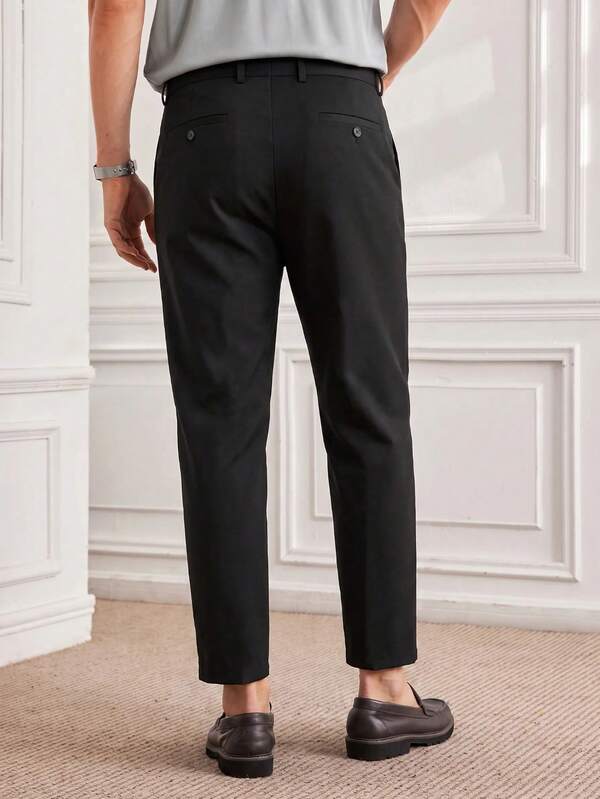 Officeau Men's Summer Business Straight-Leg Trousers, Solid Color Commuter Suit Pants, Gift For Men, Boyfriend Gift