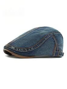1pc Men's Beret Hat, Windproof, Sun Protection, UV Protection, 3D Design, Foldable, Fashionable & Versatile, Elegant Style, Soft & Comfortable, Breathable, Multi-Functional, Flattering, Slimming Face, Suitable For Beach, Outing, Hiking, Cycling, Travel, Commuting, Outdoor, Street, Dating, Trekking And Various Occasions - Multicolor - View 6