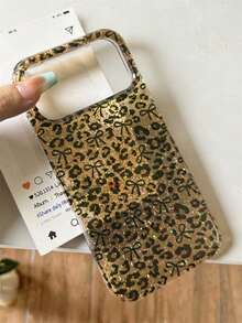 Casing Ponsel Motif Leopard Cokelat Vintage dengan Pita dan Payet Epoxy, Kompatibel dengan iPhone 18 Pro Max 18 Pro 17 Pro Max 17 Pro 17 16 Pro Max 16 Pro 16 15 Pro Max 15 Pro 14 Pro Max 14 Pro 13. Pelindung Transparan Retro yang Menawan. - Coklat - View 6