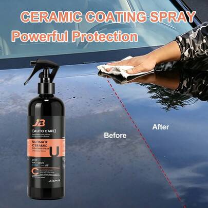 JB-XPCS Ultimate Ceramic Coating Spray Car Paint Nano Protective Coating Spray, Enhances Car Paint Gloss, Water-Repellent, Anti-Stain, UV Protection, Resists Stain Corrosion, Brightens Car Body Protective Coating Spray YT0406