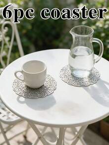 12pcs Gold Hollow PVC Drink Coasters, Washable Table Accessories, Non-Slip Tableware Mats, Breathable And Heat Dissipating, Lightweight And Easy To Store, Suitable For Restaurants, Cafes, Homestays, Perfect For Afternoon Tea, Holidays, Parties, Gatherings, Birthdays, Weddings, Dinner Parties - Multicolor - View 19