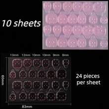 24-2400pcs Waterproof Pink Breathable Nail Stickers, Strong Adhesive False Nail Patches - Upgraded Version - View 16