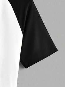 Men T-Shirt Co-Ords - White Black - View 4