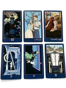 1 Box The Island Of The Far Side Tarot Cards,78 Cards,Island Adventure And Occult-Inspired Divination Set,Used For Meditation Or Art Collection. - Multicolor - View 9