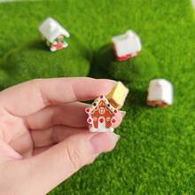 6 buah/Set, Dekorasi Model Rumah Natal Lanskap Mikro, Aksesori Resin Rumah Salju Mini, Cocok untuk Tanaman Pot di Meja, Botol, Dekorasi Rumah, Dekorasi Pesta, Sebagai Hadiah - MultiWarna - View 2
